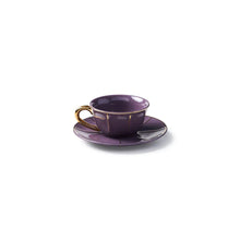 Cargar imagen en el visor de la galería, La Tavola Scomposta - Taza de café con Plato Púrpura