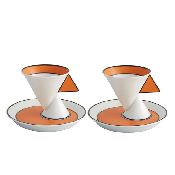 Jazz - Expresso / Coffee Cups & Saucers (Set of 2)