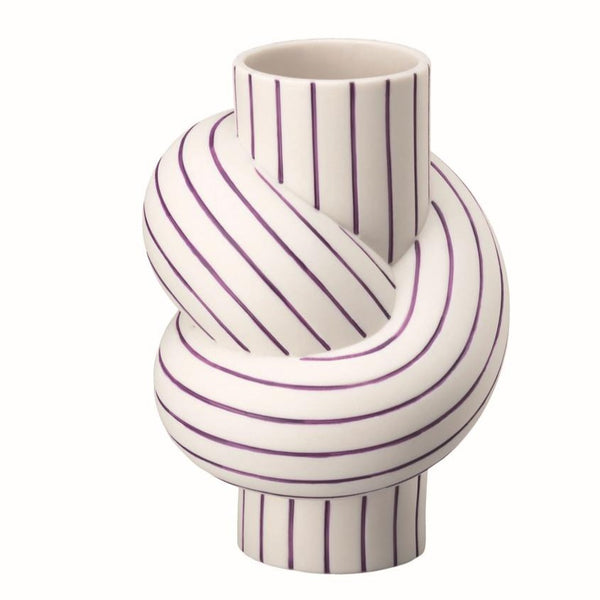 Node - Stripes Mini Vase Plum