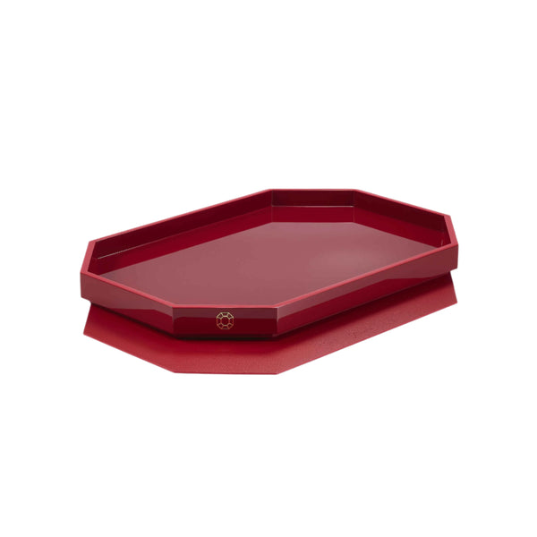 Octogone - Red Tray Medium