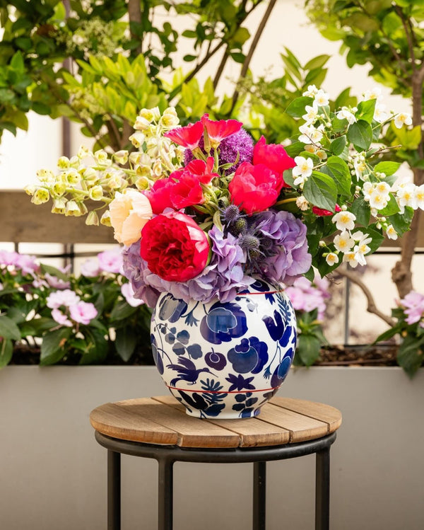 Wildbird Blu - Porcelain Big Bubble Vase