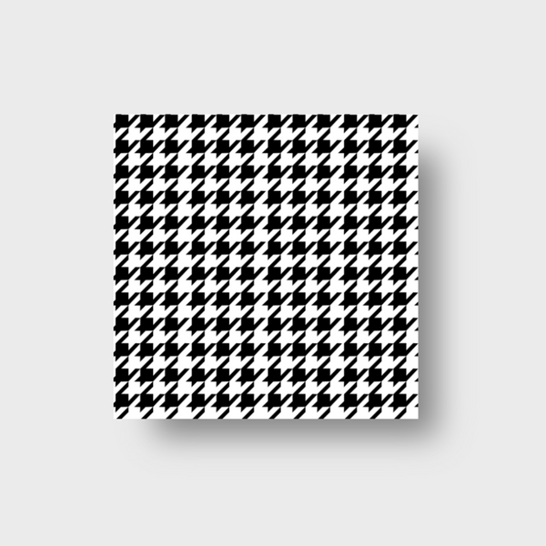 Houndstooth - Black / White Square Insert (Set of 8)