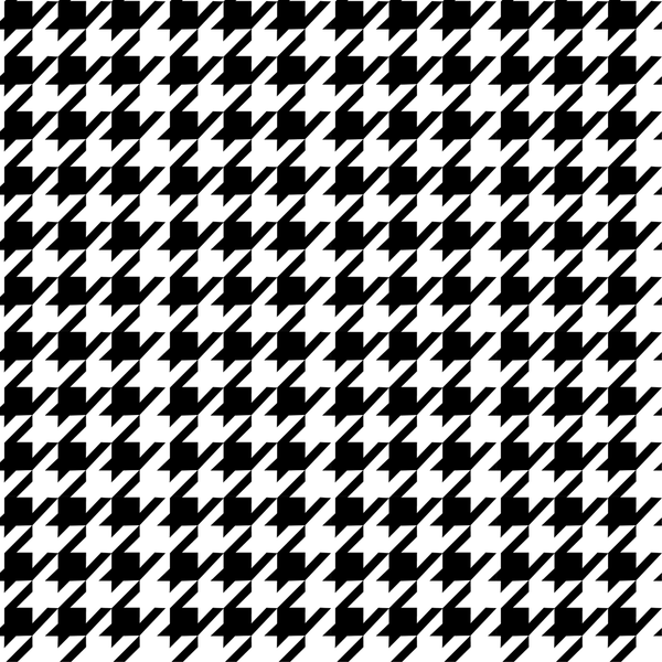 Houndstooth - Black / White Square Insert (Set of 8)