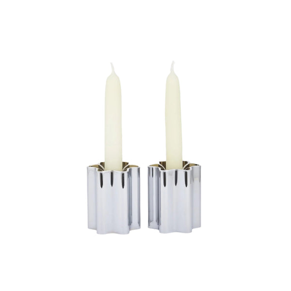 Candle Holders - Chrome