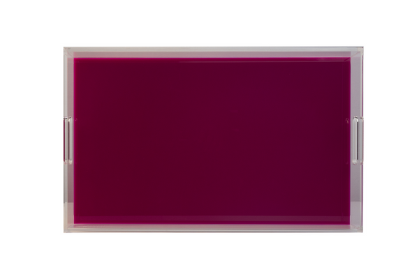 Acrylic - Large Serving Tray Magenta