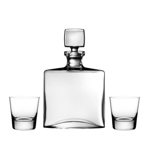 Square & Rocks - Decanter & Glasses (Set of 3)