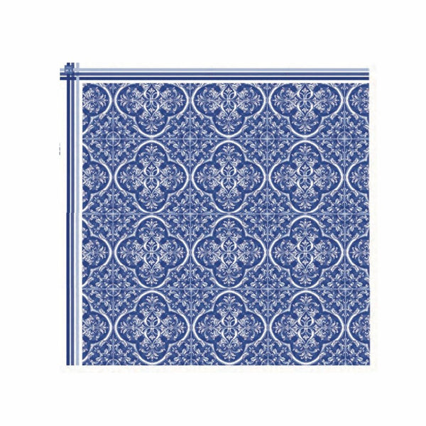 Paisley - Polyester Tablecloths A77 Blue 138"x60"