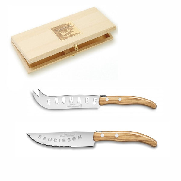 Berlingot - Box Knives - Olive Wood Handle (Set of 2)