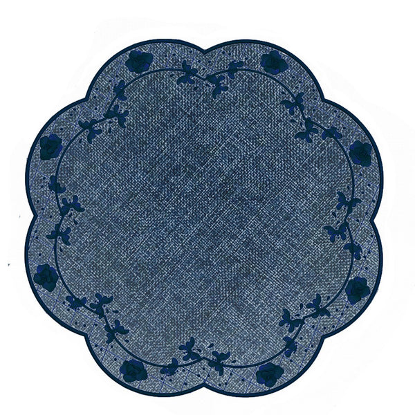 Fiorentine - Round Dark Blue Placemat