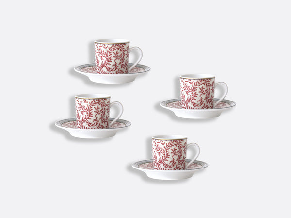 Braquenie - Moka Cups & Saucers (Set of 4)