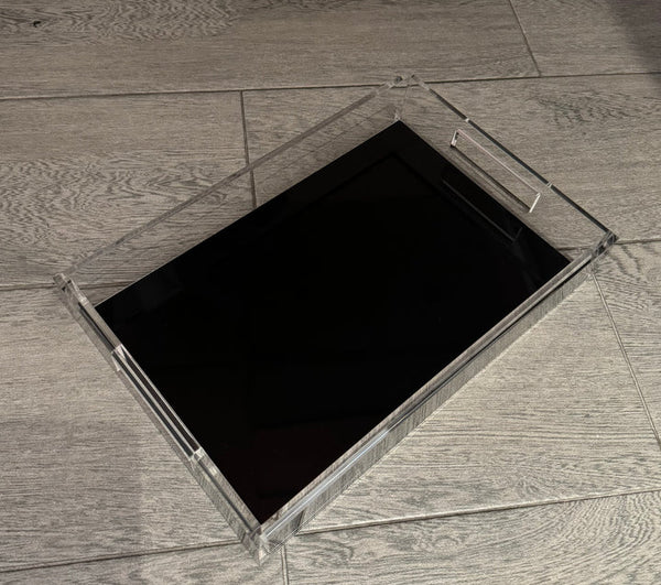 Acrylic - Large Serving Tray Black