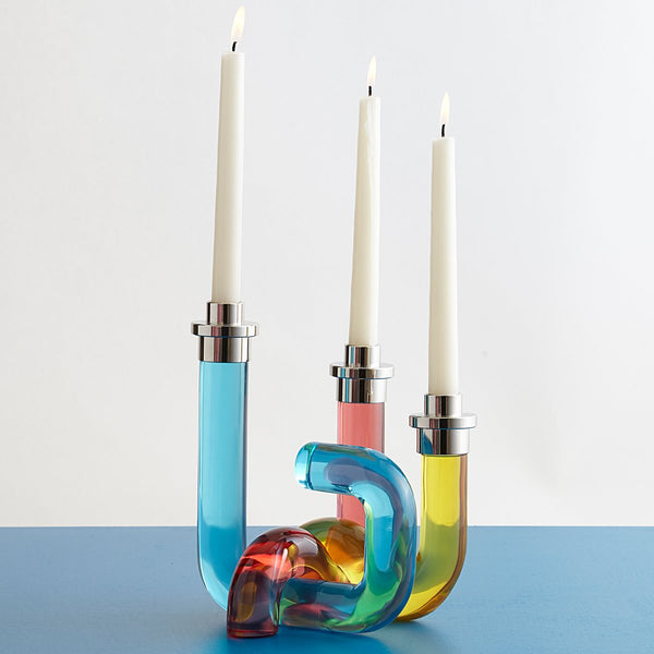 Pompidou Acrylic Candleholder Multicolor