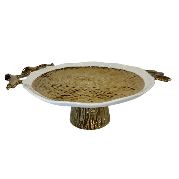 White and Gold - The Pomegranate Gold Cake Stand