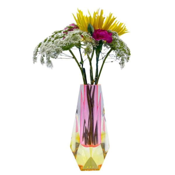 Lumina - Iridescent Yellow & Pink Large Vase