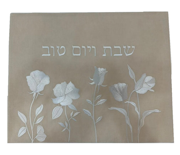 Challah Cover - Roses Beige