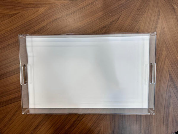 Acrylic - Large Serving Tray White