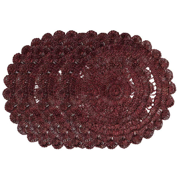 Macrame - Cranberry Placemats (Set of 4)