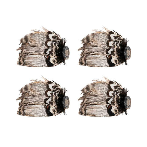 Feather - Napkin Ring Espresso (Set of 4)