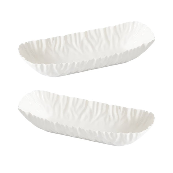 Mascali Bianca - White - Deep Rectangular Server (Set of 2)