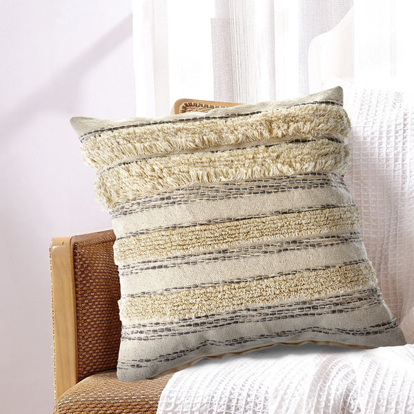 Gold Thread Luxury Throw Pillow Square