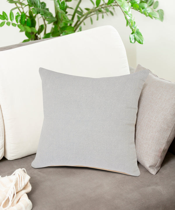 Soft Gray Solid Throw Pillow  Square