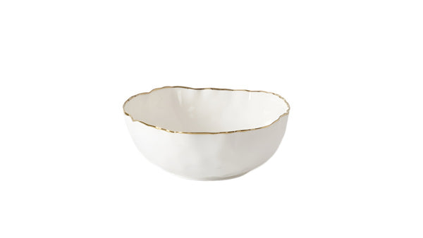 Portofino - White and Gold - Medium Bowl