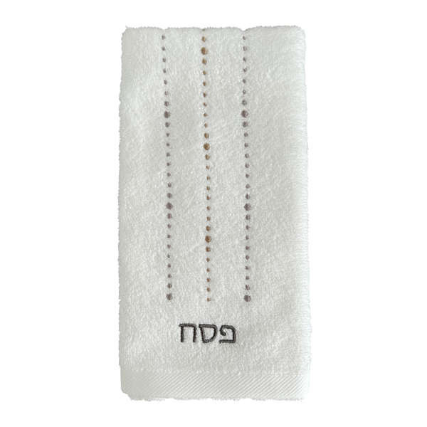 Charcoal & Dots - Al Netilat Yadayim Towel Gold / Silver