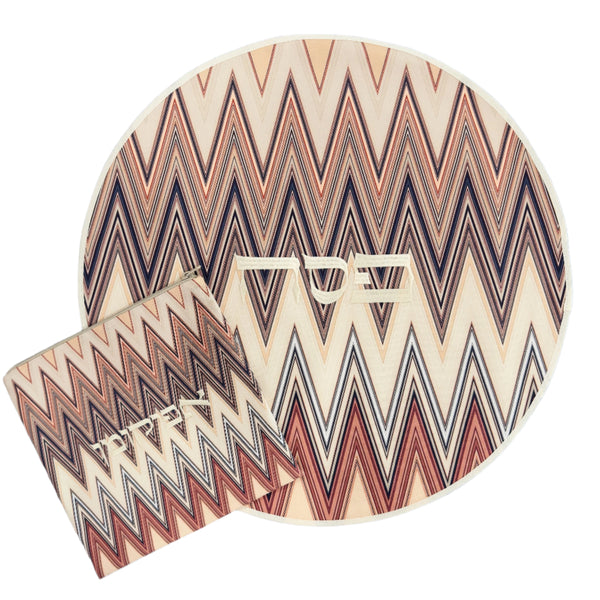 Chevron - Passover Matzah Cover & Afikomen Bag - Round (Set of 2)