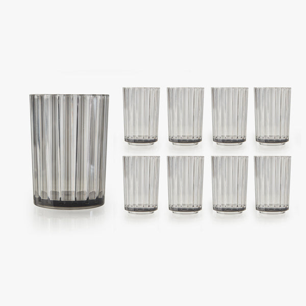 Kiddush - Cups (Set of 9) - Smoke