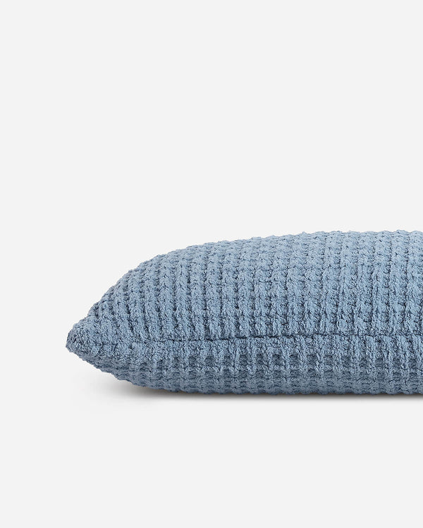 Snug Waffle Lumbar Pillow Denim