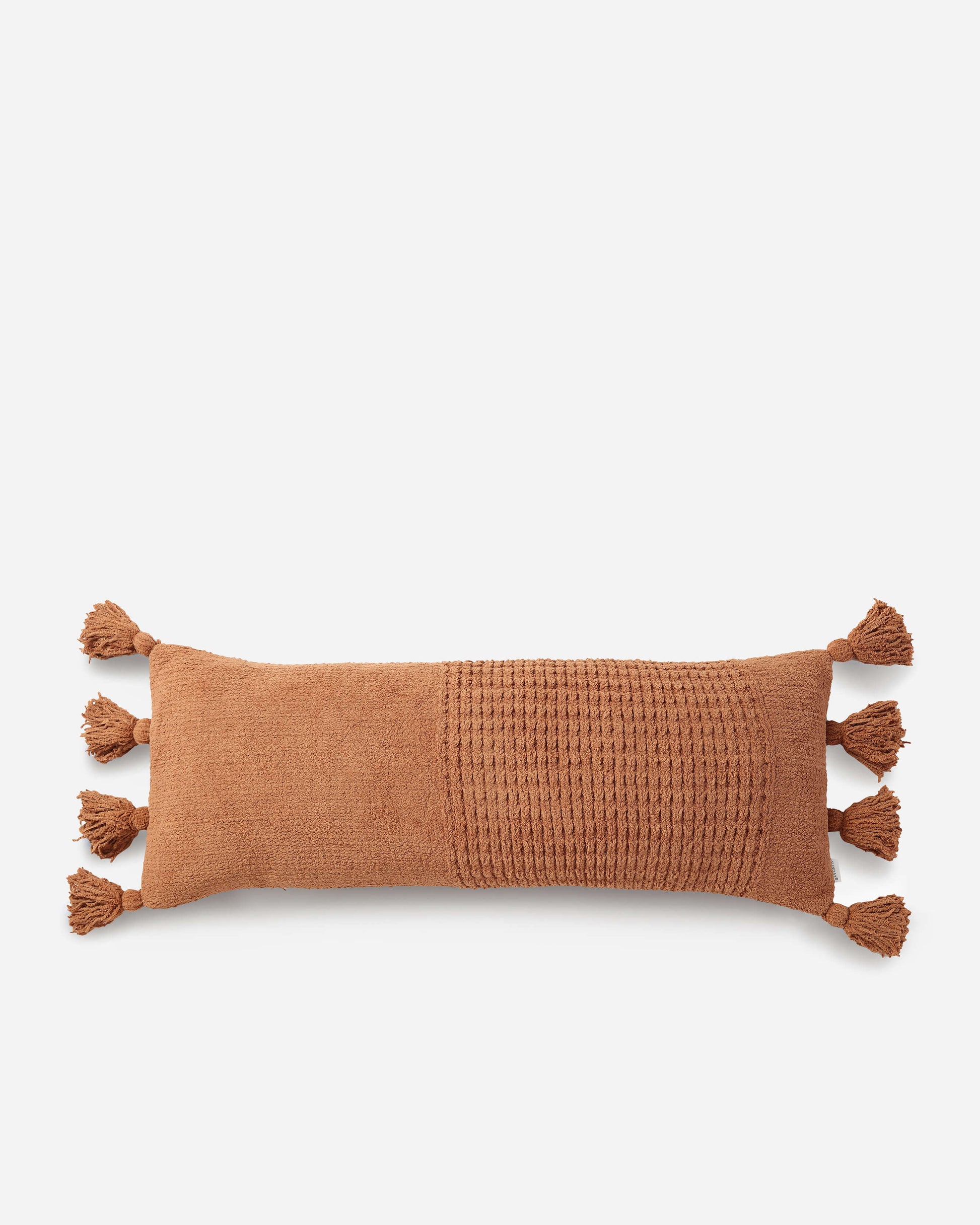 Braided Pom Pom Pillow Lumbar Pillow Sienna