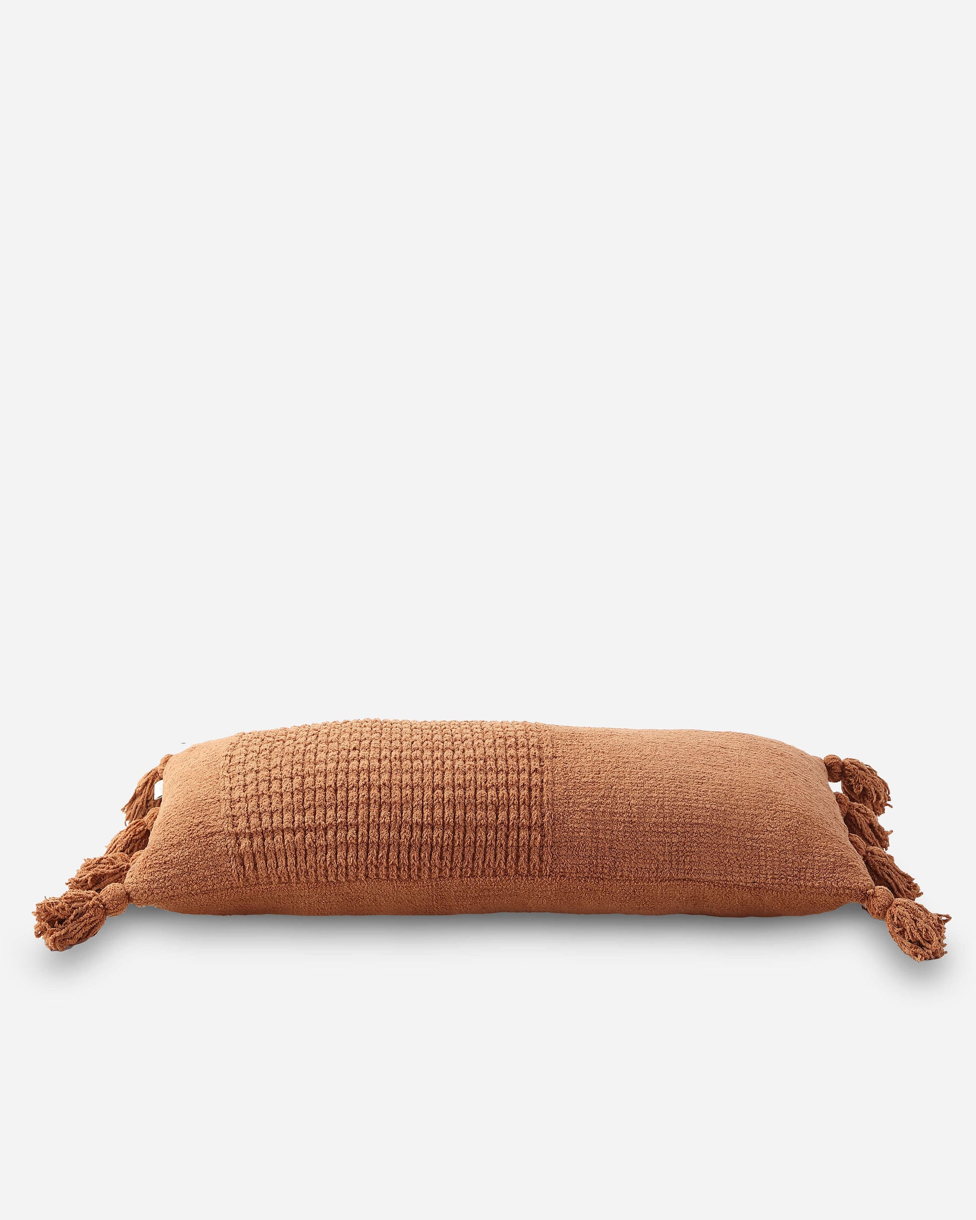 Braided Pom Pom Pillow Lumbar Pillow Sienna