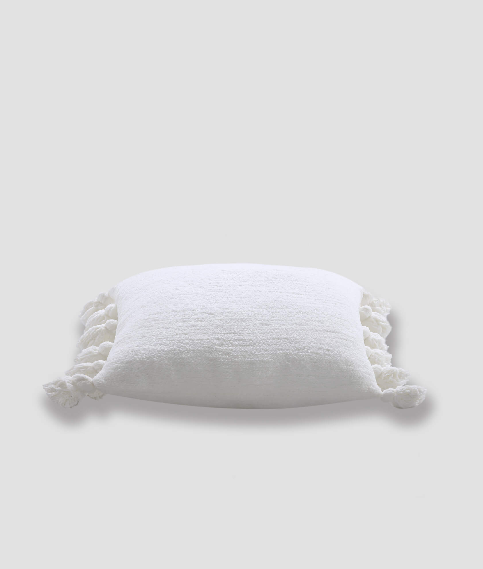 Pom Pom Throw Pillow Off White