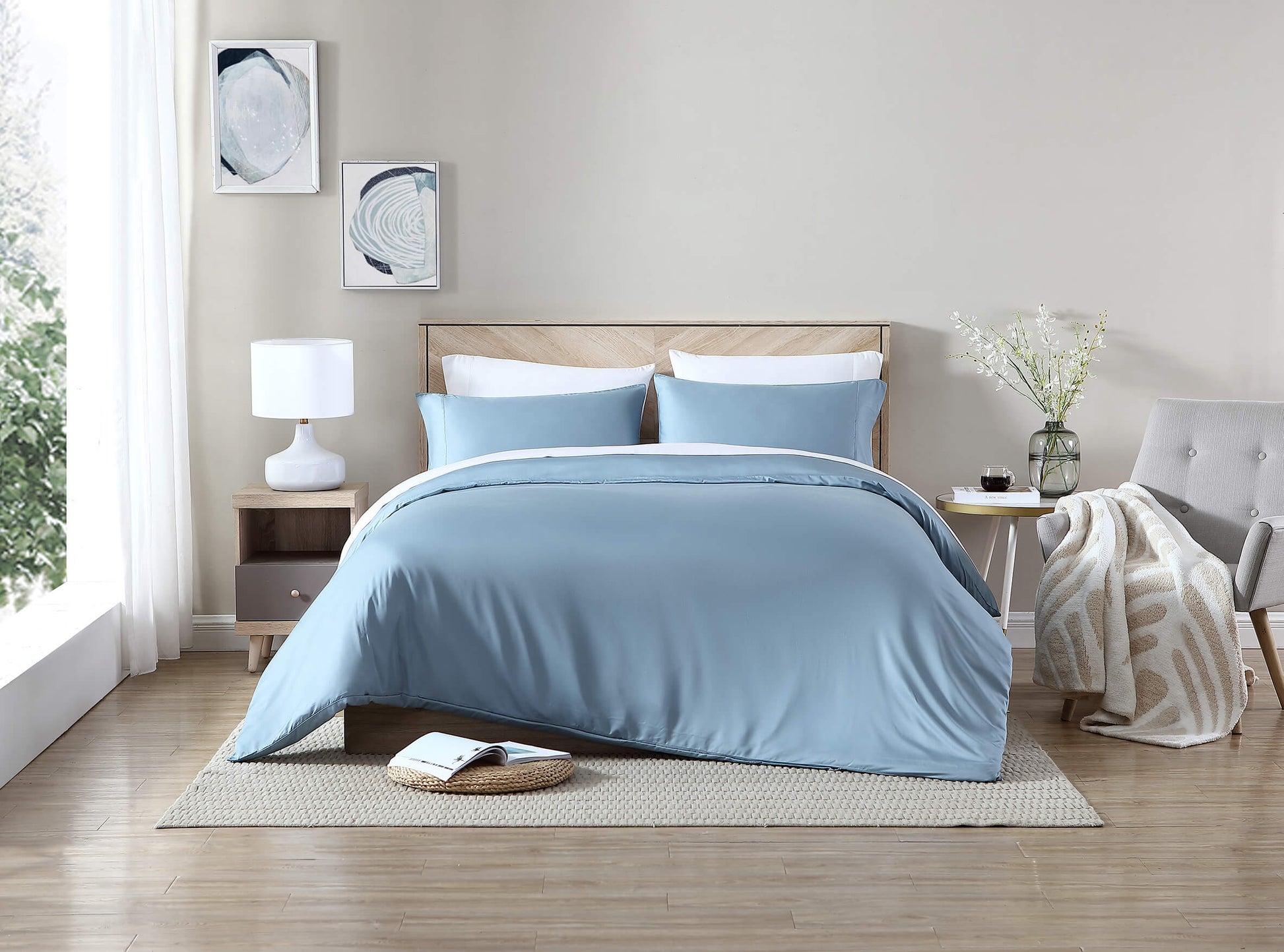 Premium Bamboo Duvet Cover Denim