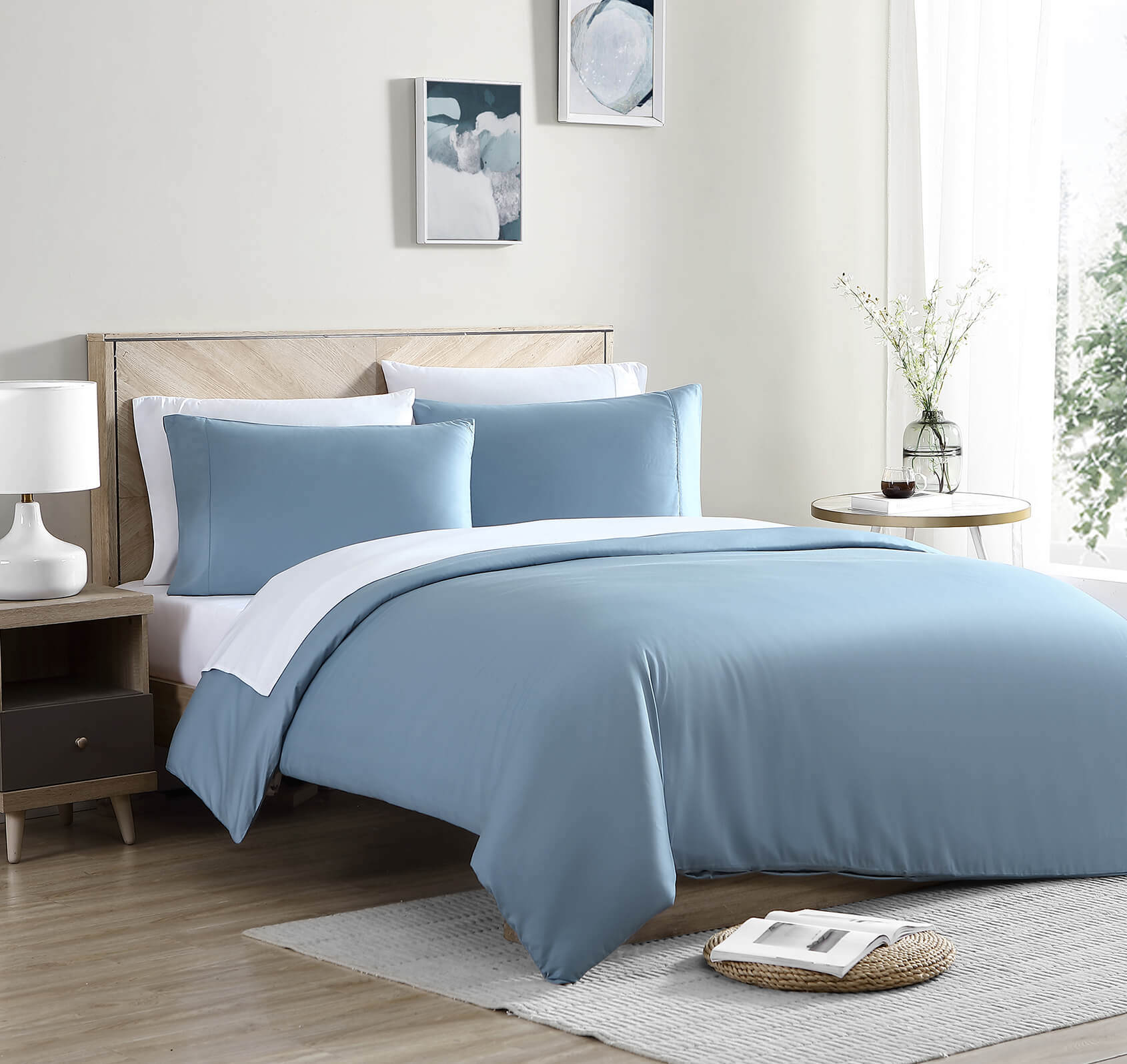 Premium Bamboo Duvet Cover Denim