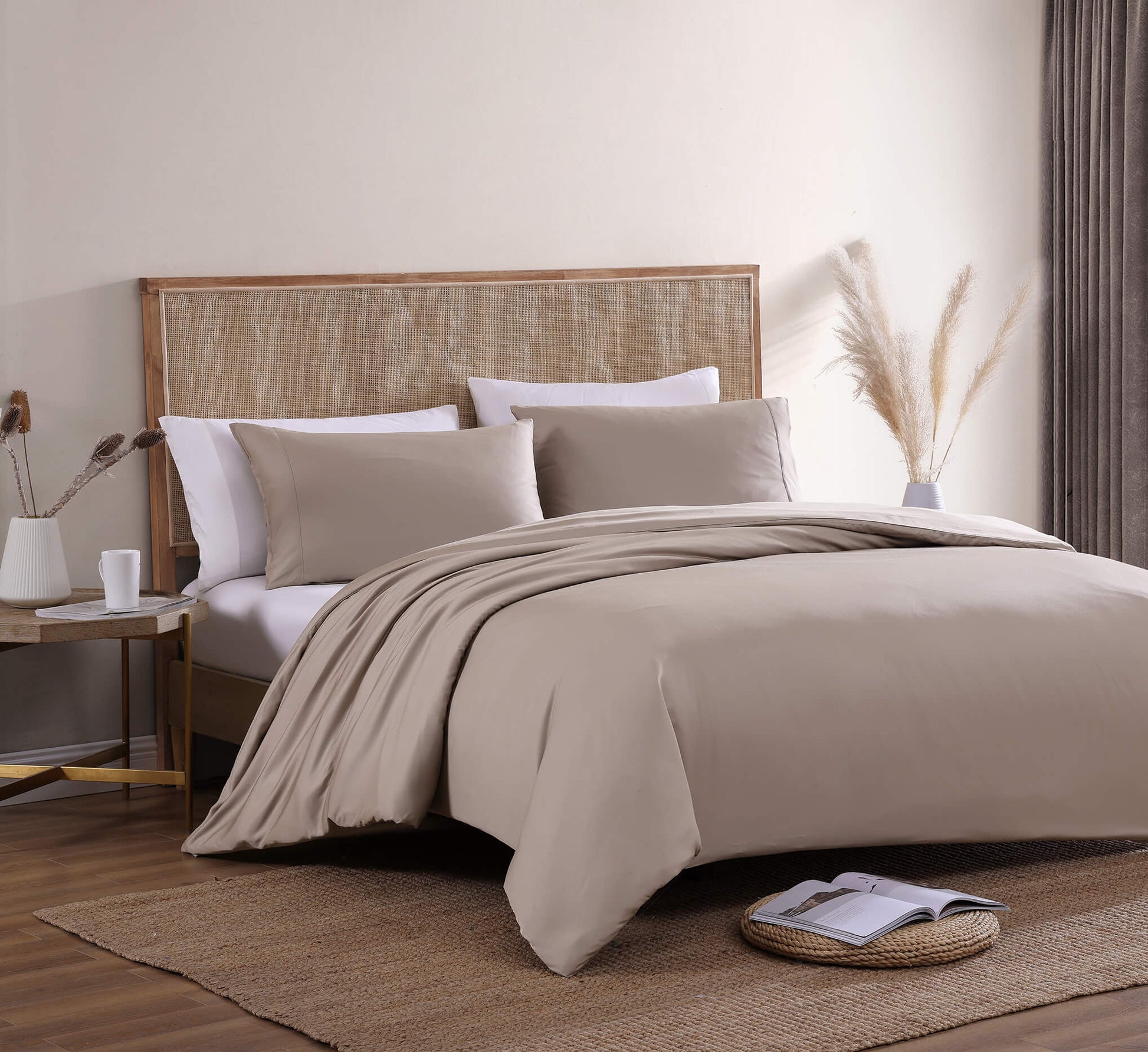 Premium Bamboo Duvet Cover Taupe