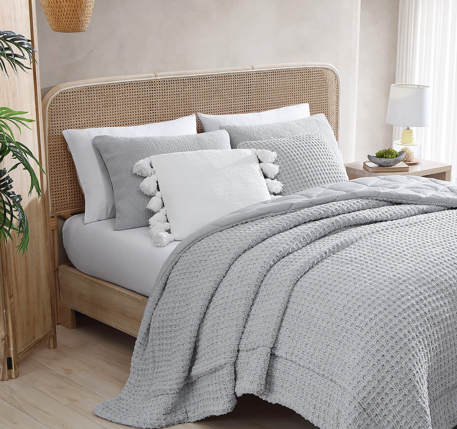 Snug Waffle Throw Cloud Gray