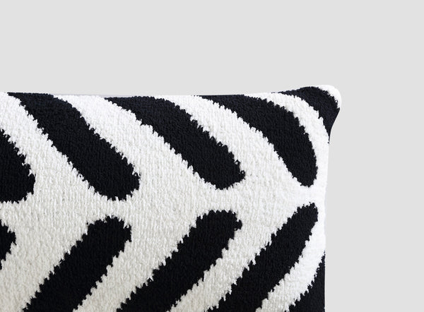 Tulum Lumbar Throw Pillow Black - Off White