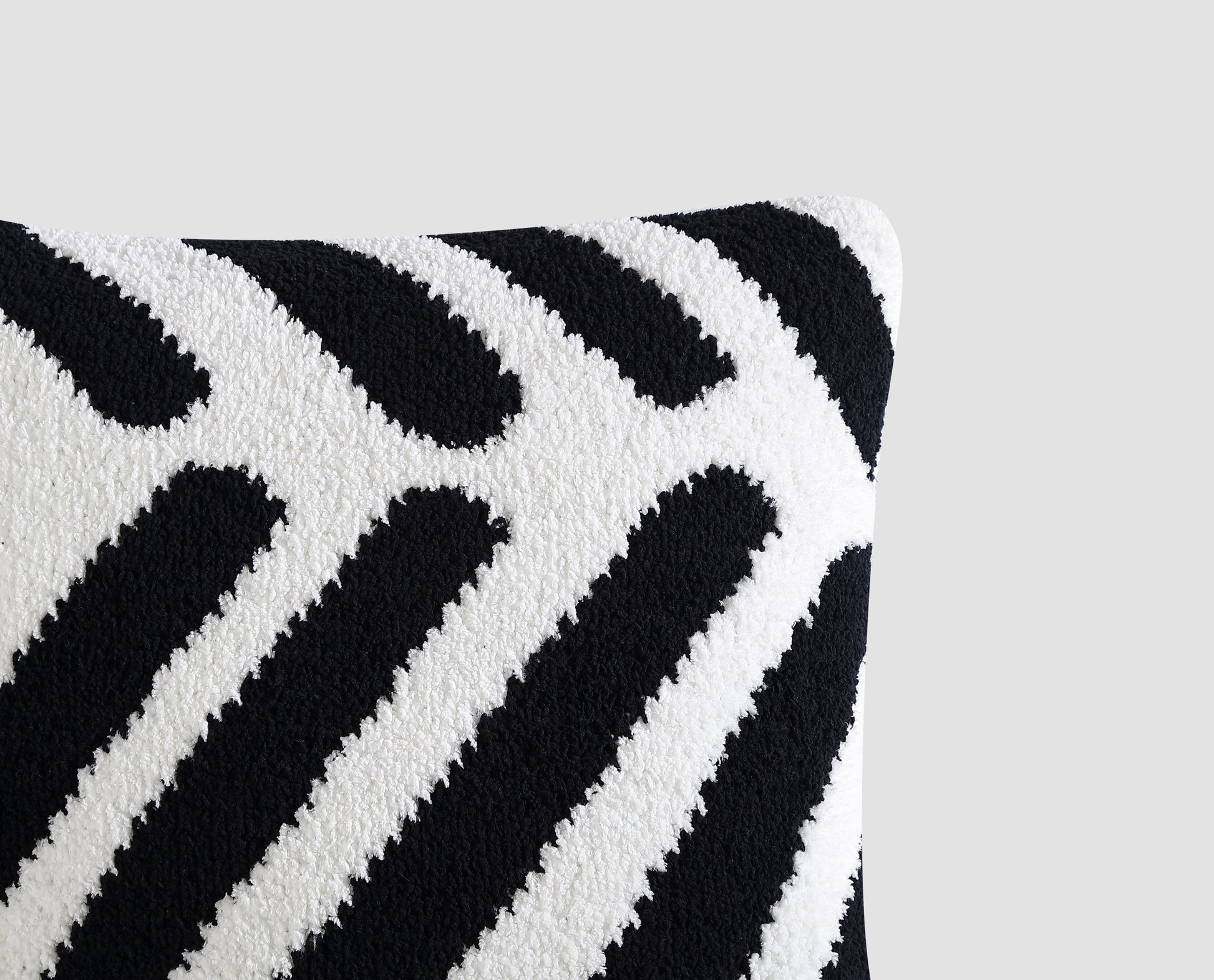 Tulum Throw Pillow Black - Off White