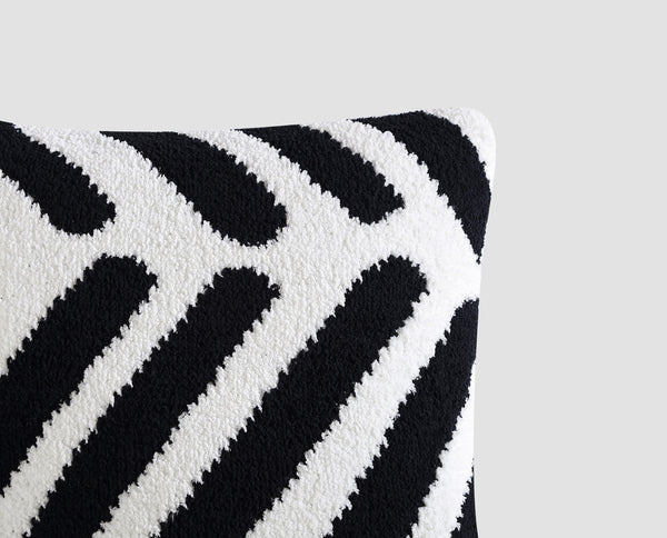 Tulum Throw Pillow Black - Off White