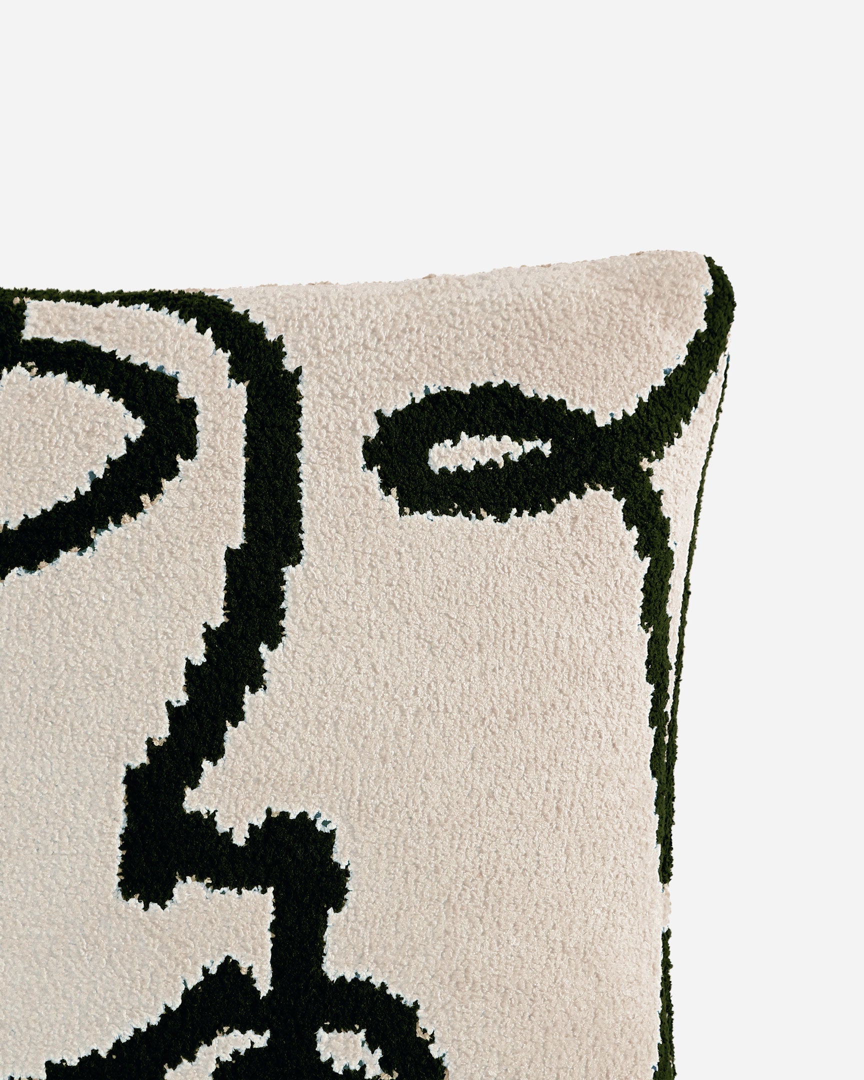 Faces Throw Pillow Sahara Tan - Black