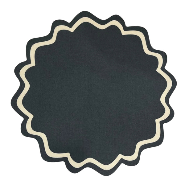 Die Cuts - Round Placemats Black / White (Set of 4)