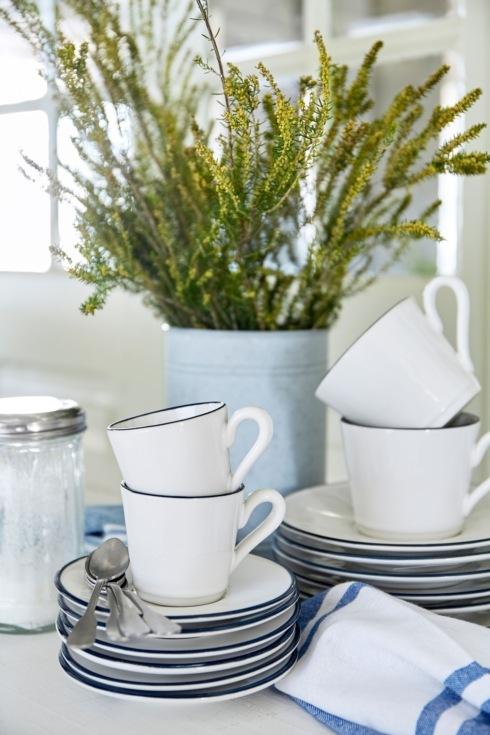 Beja white - Coffee cup & saucer (Set of 6)