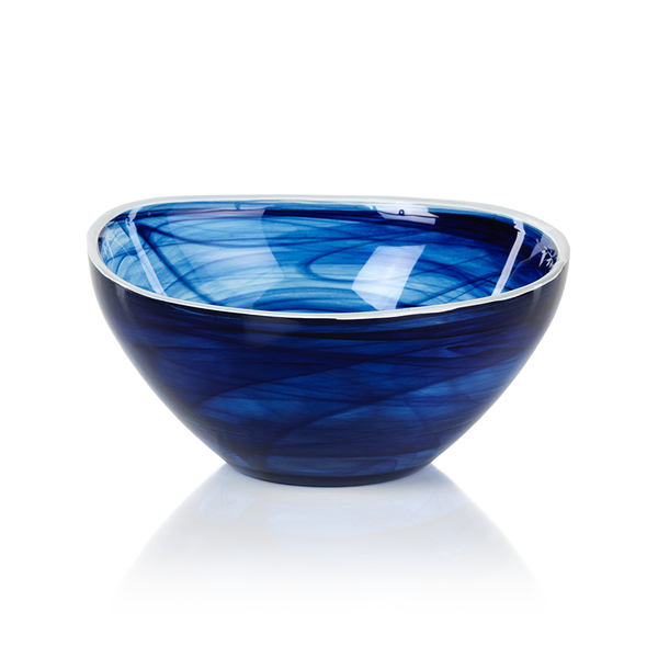 Monte Carlo - Alabaster Indigo Small Glass Bowl (Set of 4)