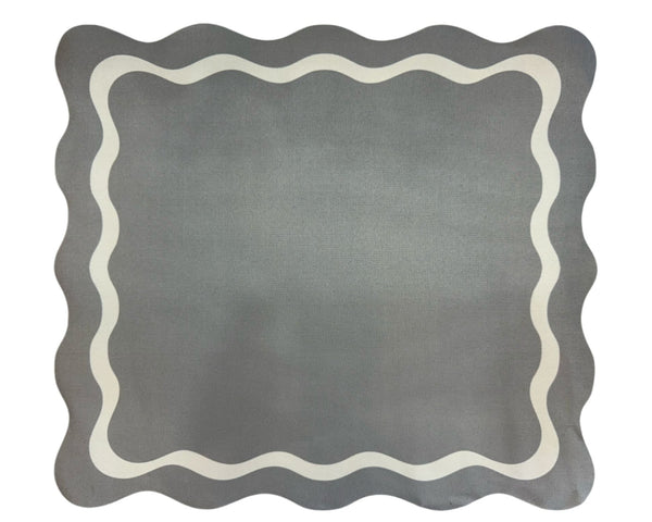 Die Cuts - Rectangular Placemats Grey / Cream (Set of 4)