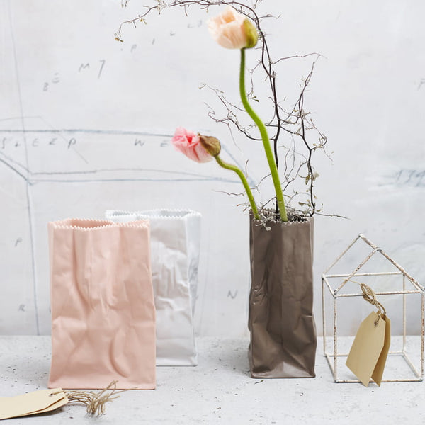 Paper Bag - Vase White