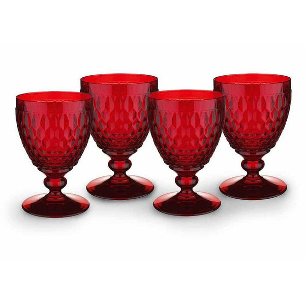 Boston Colored - Goblet - Red (Set of 4)