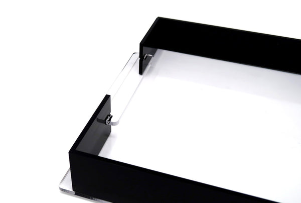 Acrylic - Rectangular Tray Black Sides