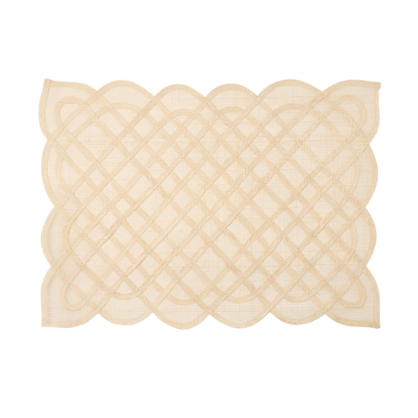 Ines - Sand Woven Rectangular Placemats Abaca (Set of 4)