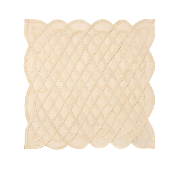 Ines - Sand Woven Square Placemats Abaca (Set of 4)
